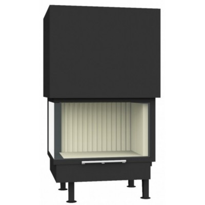Wkład kominkowy z płaszczem wodnym AQUA Mini 10kW Lift narożny LEWY