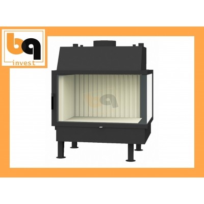 Wkład kominkowy z płaszczem wodnym AQUA Mini 9kW narożny PRAWY