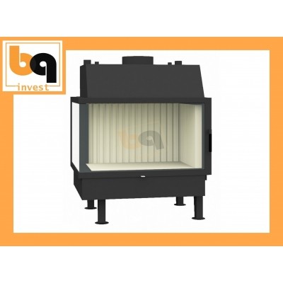 Wkład kominkowy z płaszczem wodnym AQUA Mini 9kW narożny LEWY